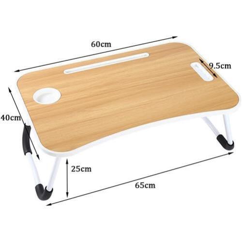 Folding Laptop Bed Table Cup Holder Lap Standing Desk Tray Breakfast Portable - Picture 5 of 33