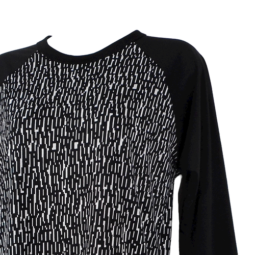 LuLaRoe T-Shirt Black White Regular S Women Basic Crew Neck 3/4 Sleeve Randy Top - Picture 8 of 12