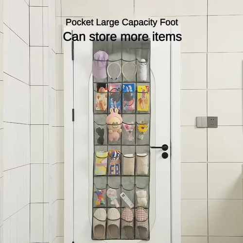 Over the Door Shoe Rack with 24/28 Large Mesh Pockets Hanging Shoe Organizer for - Picture 3 of 12