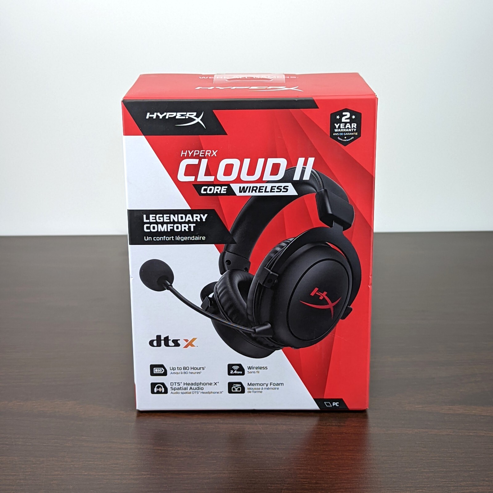 HyperX Cloud II Core DTS Wireless Gaming Headset for PC - NEW SEALED