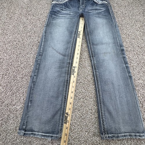 Boys Platini Western Jeans , Boot Cut, Med Blue Size 16 32x25 - Picture 9 of 9