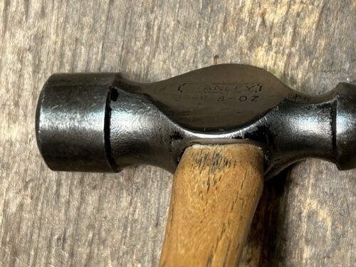 Martello da pipì a sfera vintage Stanley 8 oz n. 308B USA su manico NOS - Foto 8 di 13