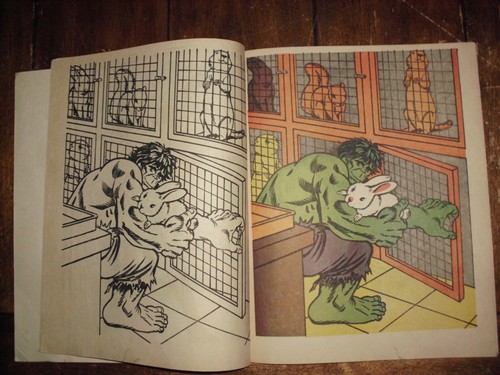 VINTAGE MARVEL SUPER HEROES MATCH & COLOR BOOK SPIDER-MAN RARE HULK AVENGER 1980 - Bild 11 von 22