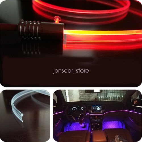 3.0mm 16ft 32ft Plastic Blade Skirt Side Glow Optic Fiber Cable Car Light Decor - Picture 5 of 14