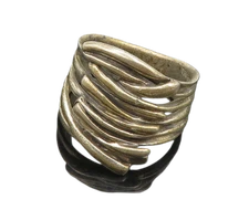 HAGIT GORALI ISRAEL 925 Silver  Vintage Split Shank Band Ring Sz 8  RG18161