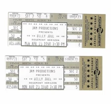 Billy Joel Unused Concert Tickets From April 23, 1990