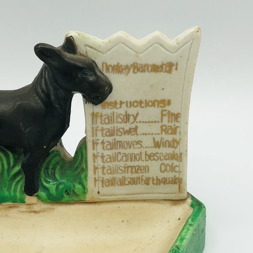 Vtg 40s Donkey Barometer Ashtray Match Holder Striker Souvenir Long Beach CA - Picture 2 of 10