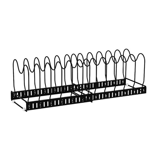 Pots Pans Lid Organiser Storage Rack Adjustable Kitchen Cupboard Saucepan Holder - Picture 8 of 12