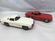 Vintage 1961 Ideal Toy Corp Sports Car 300 SL Mercedes 1:25 Scale Rail Slot Set