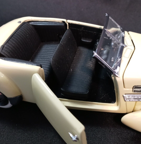1937 Cord 812 Phaeton Coupe Yellow Franklin Mint Die Cast Car Preowned COA Tag - Picture 9 of 15