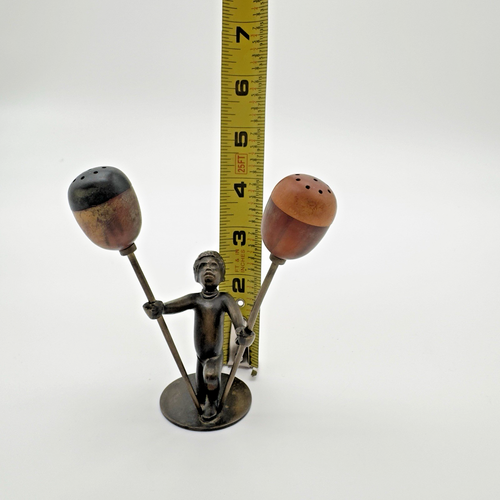 Richard Rohac Bronze Figurine African Bakelite Salt Pepper Vintage 50s Austria - Picture 11 of 12
