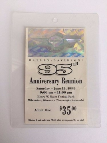 ALL 4 HARLEY 95TH 100TH 105TH 110TH ANNIVERSARY REUNION CELEBRATION TICKET PASS - Picture 4 of 8