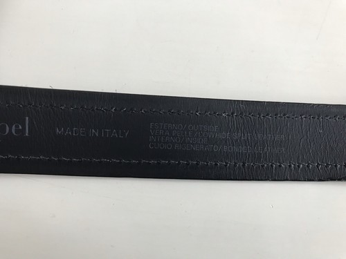 Cintura Uomo CONBIPEl Pelle Taglia M Colore Blu Scuro/Marrone Made in Italy - Foto 6 di 8