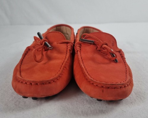 Mocassini da guida, scarpe Tod's UK3,5 pelle scamosciata rossa Gommino, prezzo disponibile £390 - Foto 7 di 12