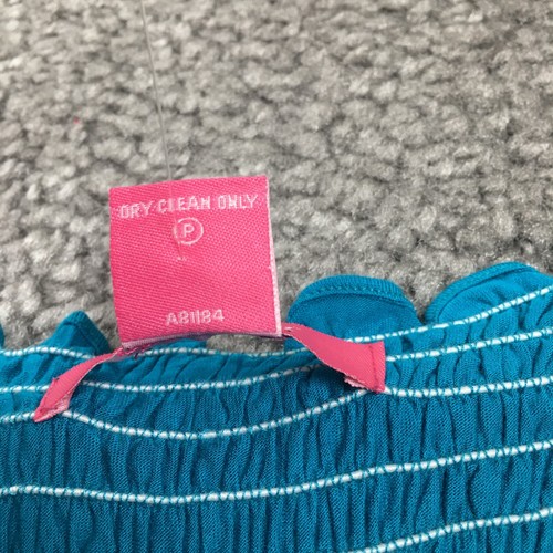 Du Jour Womens Maxi Dress Size XL Blue Smocked Short Sleeve Round Neck QVC NWT - Picture 5 of 12