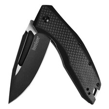 Kershaw Flourish Pocket Knife (3935); 3.5-Inch Blackwash Clip Point Blade...