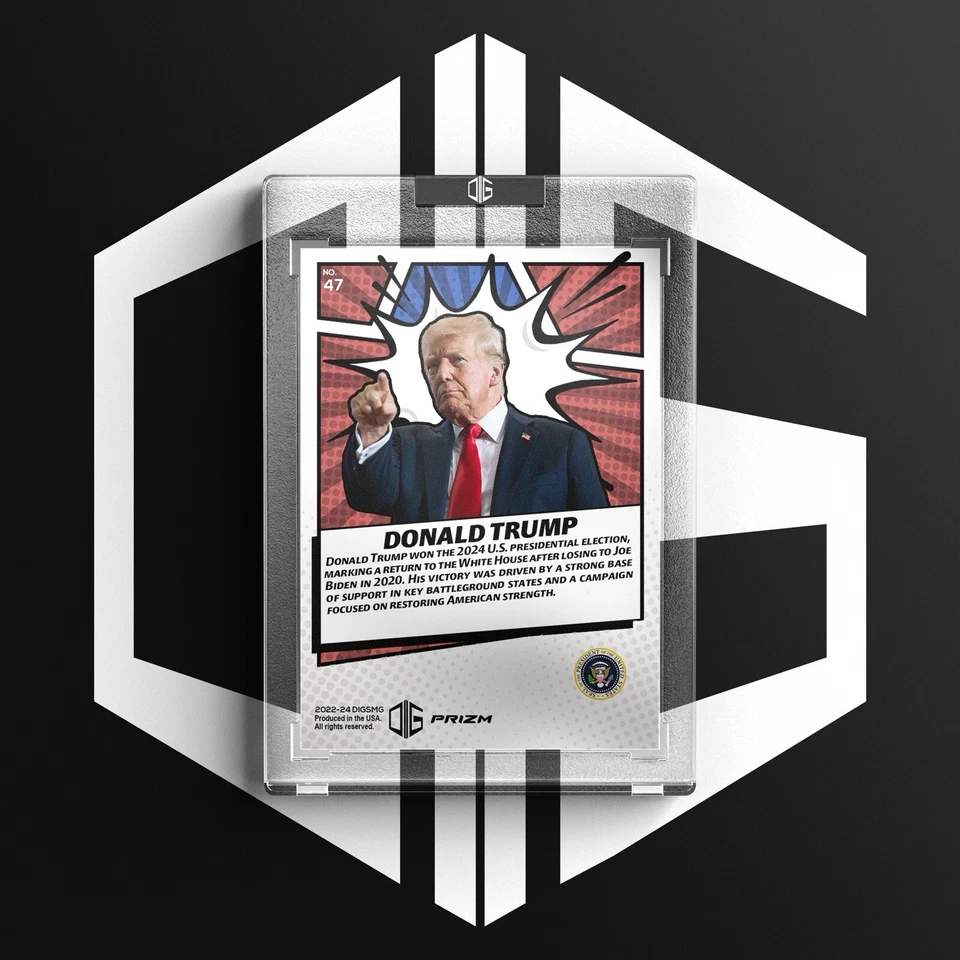 Tarjeta coleccionable DIG Presidencial Donruss Panini Donald Trump 2024 personalizada My House Foto 2 de 4