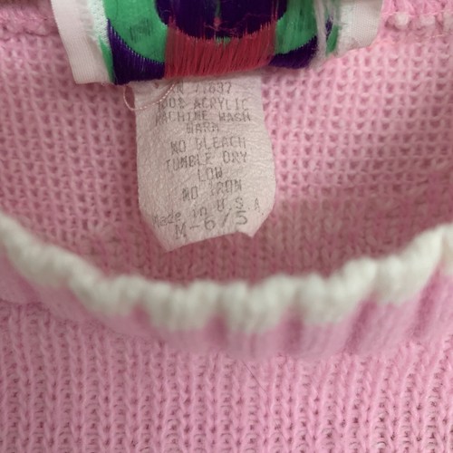 Suéter Vintage Años 80 Spring Creek Niños 5-6 Rosa Oso de Peluche Love Heart EE. UU. - Imagen 3 de 5