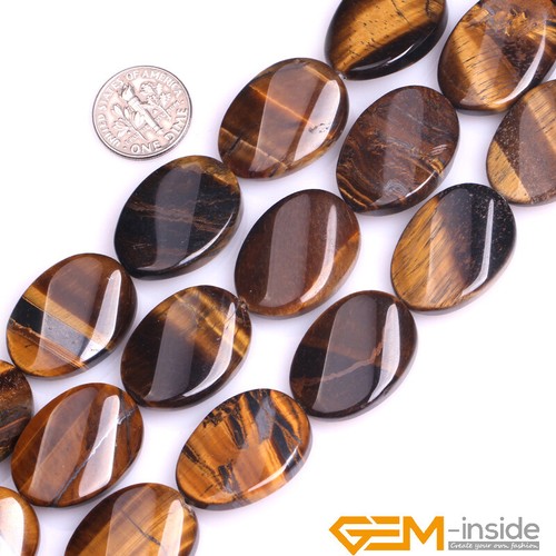 Natural Assorted Gemstones 18x25mm Oval Twist Loose Jewelry Making Beads 15" AU - Foto 11 di 37