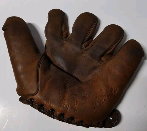 Vtg JC Higgins 150 Leather Baseball Glove Mitt 1675 Peanuts Lowrey, Sears - Picture 3 of 8