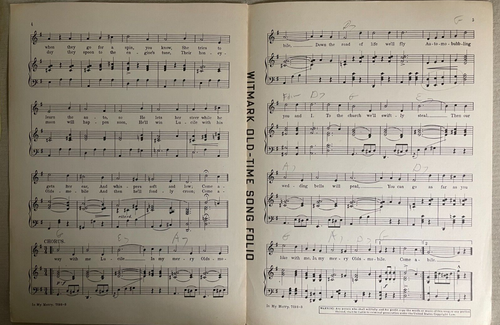IN MY MERRY OLDSMOBILE, WALTZ SONG, (SHEET MUSIC) BY GUS EDWARDS 1910 - Picture 4 of 4