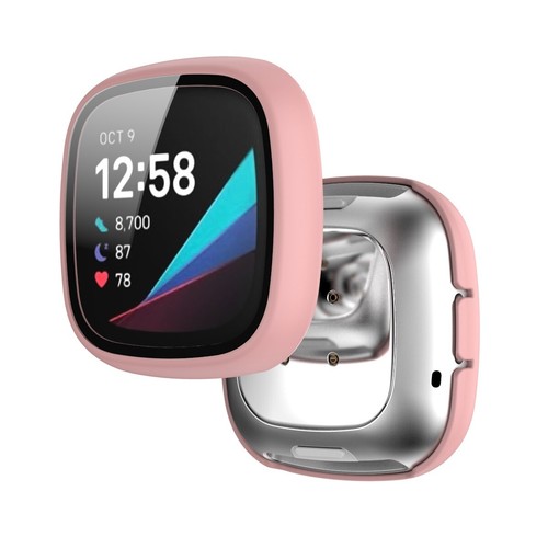 PC Matte Case With Tempered Glass For Fitbit Versa3 Sense Screen Protector Cover - 第 15/20 張圖片