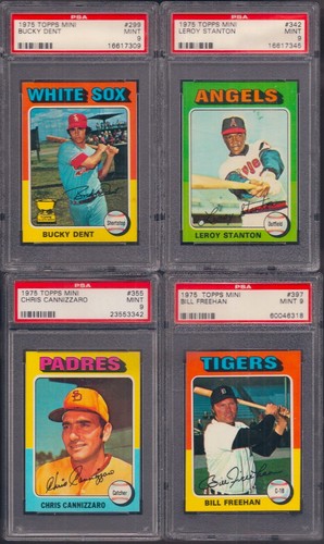 PSA 9 1975 Topps Mini #342 Leroy Stanton California Angels ONLY!