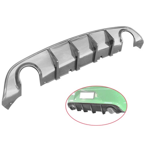 For 2015-2023 Dodge Charger SRT Rear Diffuser Bumper Lip Gloss Carbon Fiber Look - Picture 8 of 13