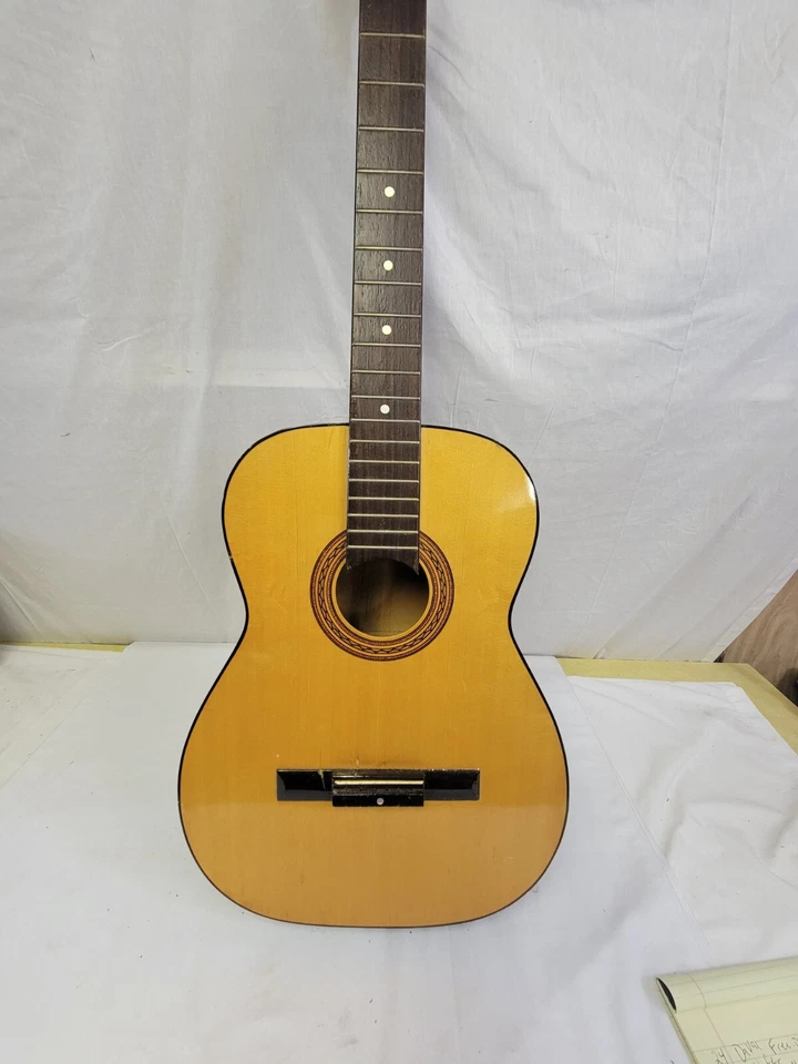 Vintage Acoustic Steel Reinforced Neck Guitar Ames Great Condition Inlay - Image 3 of 4