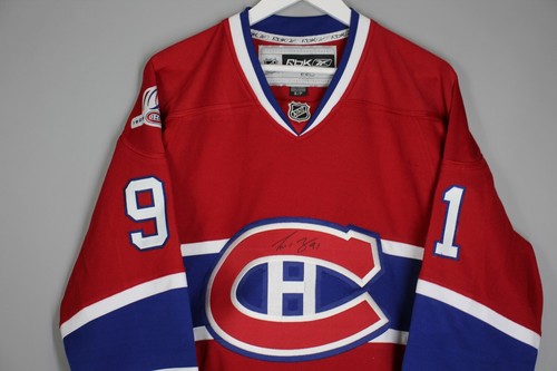 MONTREAL CANADIENS NHL HOCKEY JERSEY SHIRT REEBOK #91 GOMEZ SIGNED 1909 2009 - Picture 3 of 9