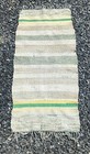 Vintage Handmade Cotton Rag Rug 51 x 25 Farmhouse Country Primitive Multicolor