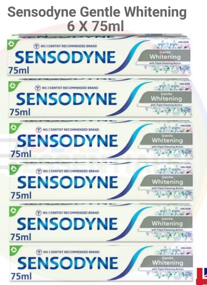6 x 75ml Sensodyne Sensitive Teeth Toothpaste Gentle Whitening. - Image 3 of 3