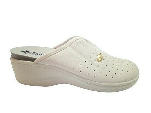 Pantofole donna sanitarie bianca blu plantare estraibile 36 37 38 39 40 41 sabot - Imagen 5 de 16