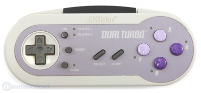 SNES Pad Wireless mit Turbo & Slowmotion Dual Turbo #grau + Empfänger [Acclaim]