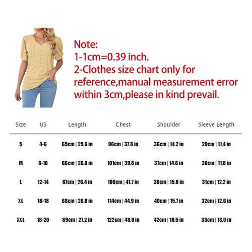 Womens Solid V Neck T-Shirt Summer Short Sleeve Casual Loose Tunic Tops Blouse ⇘ - Picture 4 of 21