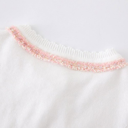 Kids Girls trimmed Knitted Cardigan Bolero Shrug Knitwear Birthday Party Coat - Picture 11 of 39