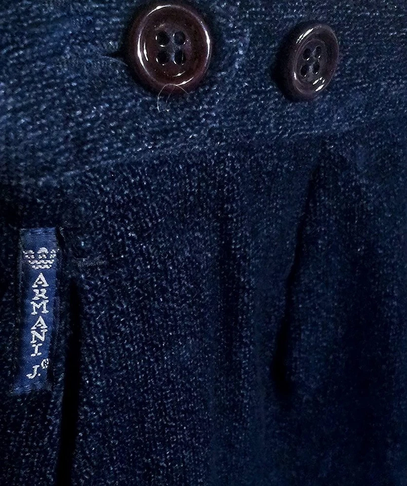 ARMANI JEANS Mujer Falda Traje Talla 40 6 S Mujer Terciopelo Traje Azul Traje Formal S Foto 3 de 4