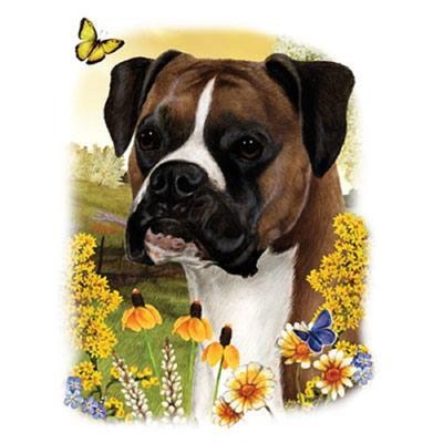 Pic 9x11 German Shepherd Dog With Flowers On One 18 X 22 In Fabric Pic 9x11 German Shepherd Dog With