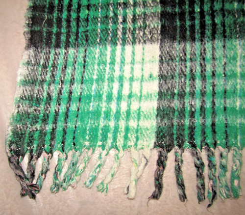 VTG Wool Blanket Cowboy Throw Thick Reversible Plaid Fringe 66"x76” Country - Picture 5 of 15