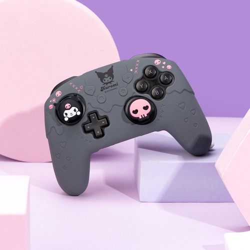GeekShare X Sanrio Kuromi Case Cover for Switch Pro Controller Skin + Thumb Grip - Picture 5 of 6