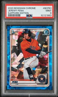 その他 2020 bowman sapphire Jeremy pena psa9 2020 Bowman Chrome Sapphire JEREMY PENA 1st Bowman PSA 9
