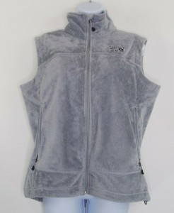 Mountain-Hardwear-Pyxis-Womens-Size-Medium-Gray-Full-Zip-Fleece-Vest