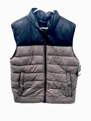 Bass Herren gefütterte Weste Jacke leicht durchgehender Reißverschluss schwarz grau Größe Large neu - Bild 7 von 8