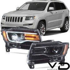 Upgrade 2017+ LED Headlights For 11-13 Jeep Grand Cherokee Projector Front Lamps