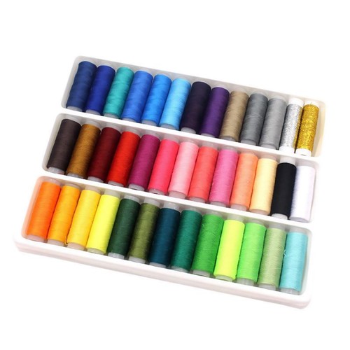 New 39Pcs Colored Sewing Thread Set Rainbow Colors Sewing Thread For DIY Sewing - Picture 2 of 20