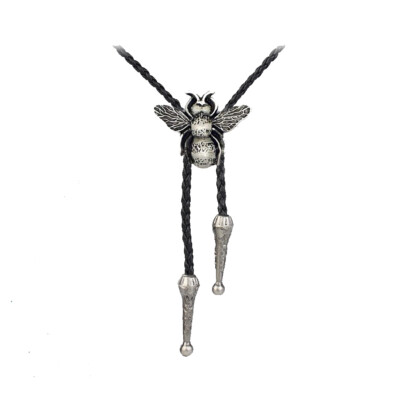 R235 Biene Zinn an einem Bolo Halskette Western Cowboy Krawatte Tie