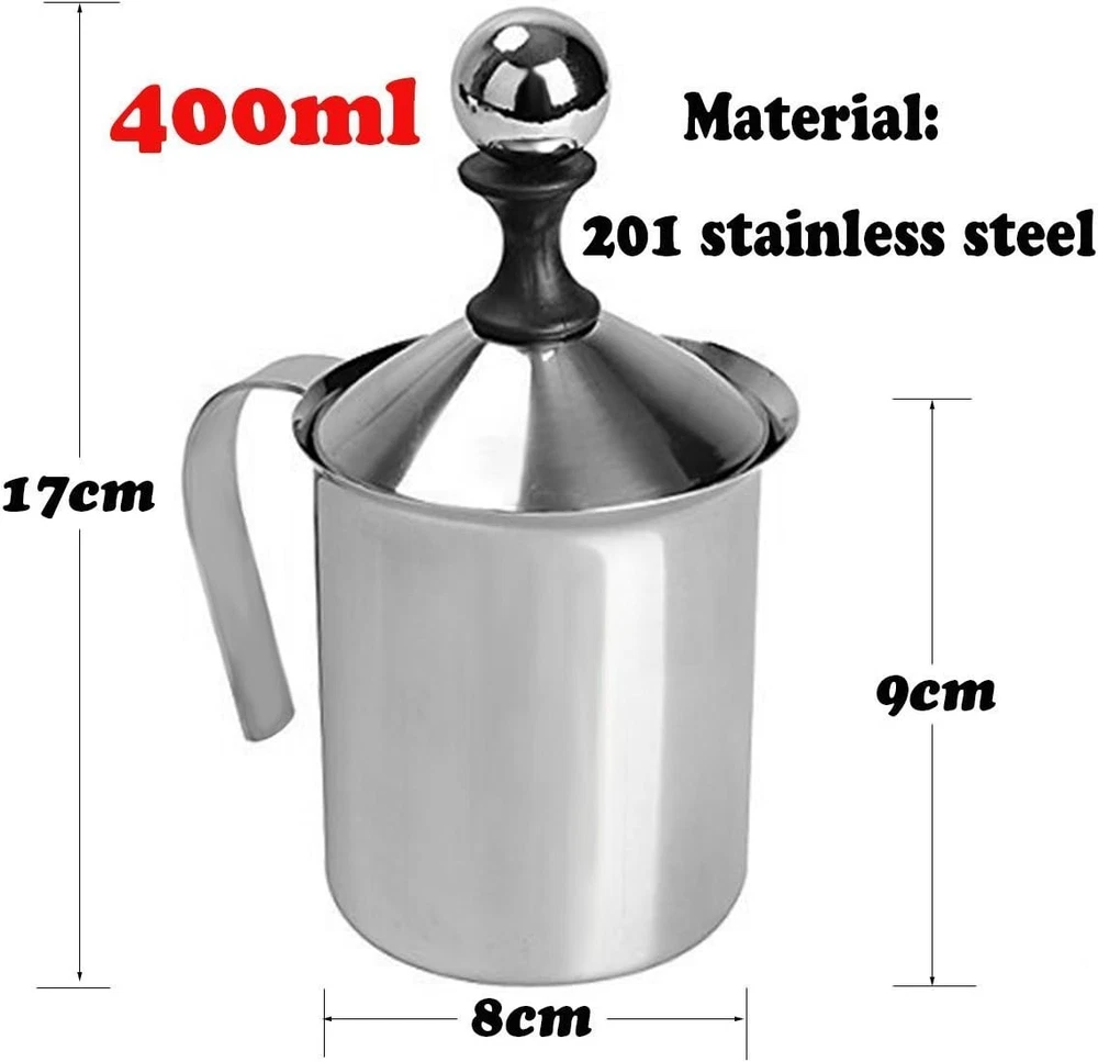 Milk Frother,  Stainless Steel Manual Milk Foamer, Handheld Coffee Milk Frothing