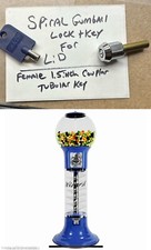 Wizard Spiral Gumball Machine Locks Threaded Screw Tip Bulk Vending Key Lock Lid