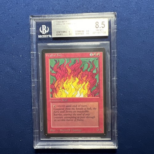 MTG BETA Wall of Fire BGS 8.5 NM-MT+ (9.5 surface and edges) 1993 - Picture 1 of 2