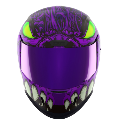 Casco de motocicleta Icon Airform Manik'rr púrpura MIPS que brilla en la oscuridad - todos los tamaños - Imagen 7 de 12